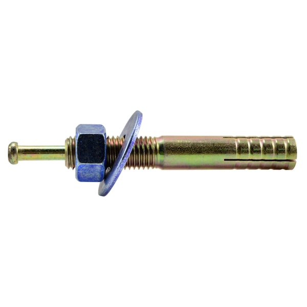 Torquemaster Torquemaster Nail Drive Anchor, 3/4" Dia., 5" L, Steel Yellow Zinc, 10 PK 52573 - main